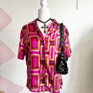 Urban Outfitters‎ Retro Souvenir Shirt, Indie Sleaze Y2K 70s inspired Small